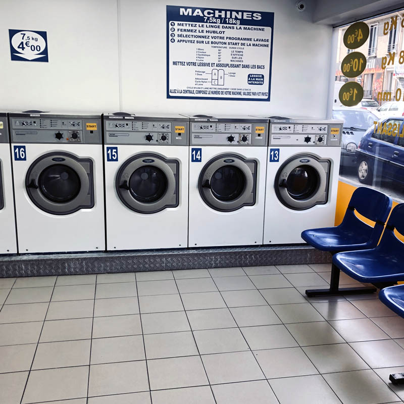Laverie Automatique Sevran 93 - 71 avenue de Livry - Machines à laver professionnelles grande capacité rideaux tapis couettes draps